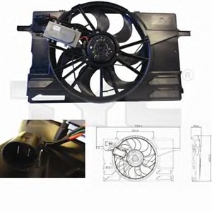 Obrázok pre výrobcu Ventilátor chladenia motora