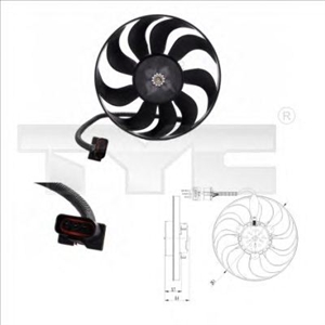 Obrázok pre výrobcu Ventilátor chladenia motora
