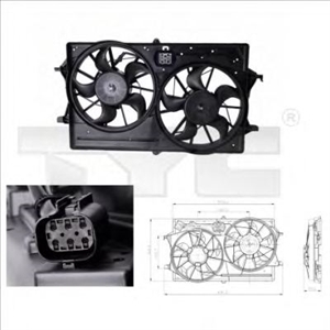 Obrázok pre výrobcu Ventilátor chladenia motora